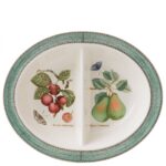 SARAH'S GARDEN OVAL DISH GREEN