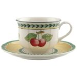 TAZZA COLAZIONE 0,35 LT. CON PIATTINO 17 CM FRENCH GARDEN FLEURENCE PREMIUM PORCELAIN VILLEROY & BOCH