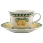 TAZZA THE' 0,20 LT. CON PIATTINO 15 CM FRENCH GARDEN FLEURENCE PREMIUM PORCELAIN VILLEROY & BOCH