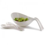 FLOW SET INSALATIERA CON MANICO 1,80 LT. CON 2 POSATE DA SERVIZIO IN PREMIUM PORCELAIN VILLEROY & BOCH
