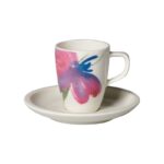 ARTESANO FLOWER ART TAZZA ESPRESSO CON PIATTINO IN PREMIUN PORCELAIN VILLEROY & BOCH