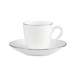 ANMUT PLATINUM NO.1 - TAZZA CAFFE' ESPRESSO CON PIATTINO IN PREMOUM BONE PORCELAIN VILLEROY & BOCH