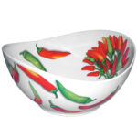 INSALATIERA OVALE ROSSOPEPERONI TAITU' IN FINE PORCELLANA