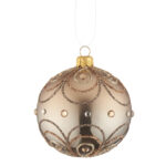 PREZIOSI RIFLESSI - PALLA DECORATA ORO 6 DIAM. 8 CM L'OCANERA