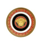 PIATTO PARETE C/GANCIO 18 CM MEDUSA RED ROSENTHAL VERSACE
