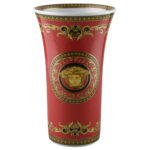 VASO 26 CM MEDUSA RED VERSACE ROSENTHAL IN PORCELLANA