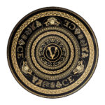 PIATTO SEGNAPOSTO (= PIATTO PARETE) 33 CM VIRTUS GALA BLACK VERSACE