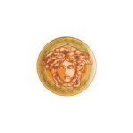 PIATTO PIANO 17 CM MEDUSA AMPLIFIED ORANGE COIN VERSACE ROSENTHAL
