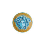 PIATTO PIANO 17 CM MEDUSA AMPLIFIED BLUE COIN VERSACE ROSENTHAL