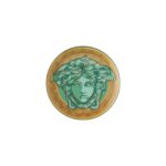 PIATTO PIANO 17 CM MEDUSA AMPLIFIED GREEN COIN VERSACE ROSENTHAL