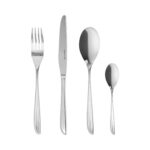 SERVIZIO 24 PZ. MONOBLOCCO MOD. LEAF INOX SAMBONET