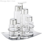 SET MENAGE 4 PZ. LINEA Q ACCIAIO INOX 18/10 SAMBONET
