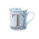 MUG ALPHABET LET. T 9 CM IN PORCELLA BONE CHINA YVONNE ELLEN