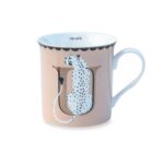 MUG ALPHABET LET. U 9 CM IN PORCELLA BONE CHINA YVONNE ELLEN