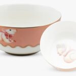 COPPETTA MOUSE DIAM. 15 CM XMAS IN PORCELLANA BONE CHINA YVONNE ELLEN