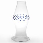 HURRICANE GRANDE IN VETRO BOROSILICATO POIS BLU ZAFFERANO