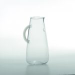 CARAFFA IN VETRO BOROSILICATO UNICHE TRASPARENTE LOGO BIANCO ZAFFERANO