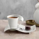 NEW WAVE CAFFE' TAZZA DA ESPRESSO CON PIATTNO IN PREMIUM PORCELAIN VILLEROY & BOCH