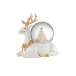 BOULE DE NEIGE RENNA CON CARILLON 18X10X18H CM MUSICA SOAVE L'OCANERA