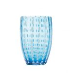 CONF. 2 TUMBLER PERLE ACQUAMARINA CL. 32 H. 109 MM D. 71 MM