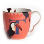 MUG ALPHABET T TOOCAN IN PORCELLANA BONE CHINA YVONNE ELLEN