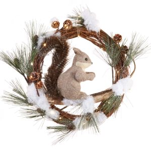 GHIRLANDA CON SCOIATTOLO 30 LED FESTA INVERNALE L'OCANERA