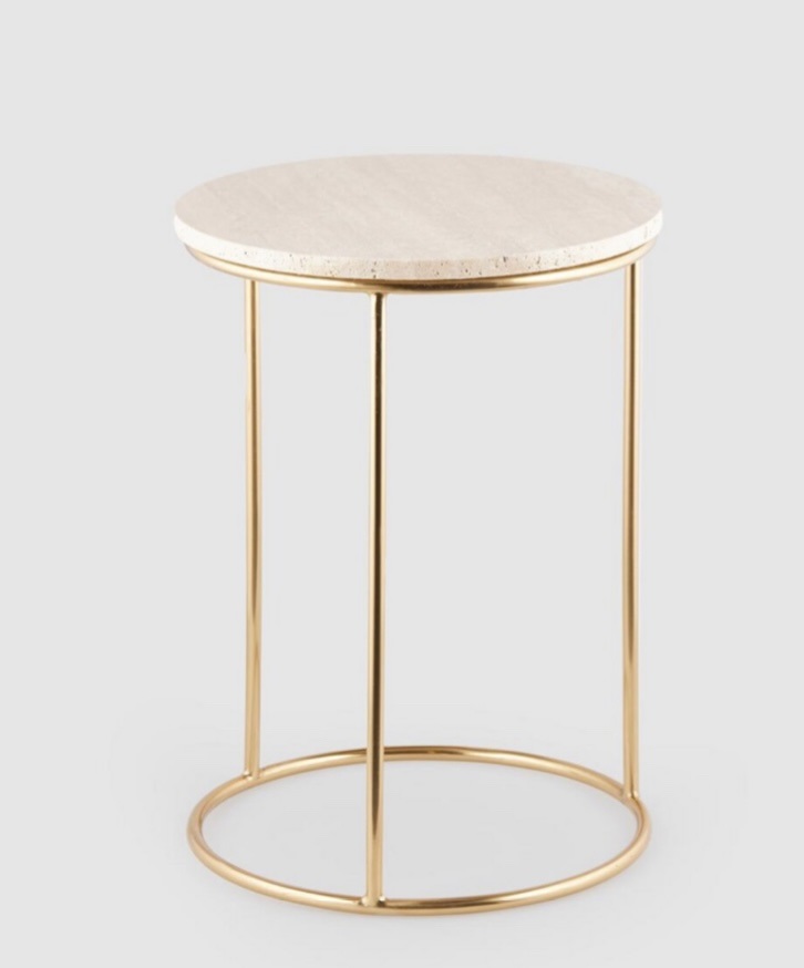 TAVOLO MARMO ROTONDO H. 55 CM DIAM. 44 CM EDG