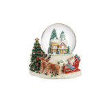 BOULE DE NEIGE VILLAGGIO CON CARILLON MUSICA D'INVERNO L'OCANERA