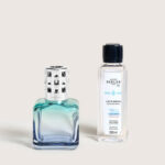 LAMPADA GLACON TURQUOISE BLEUE CON UNA PROFUMAZIONE DA 250 ML. MAISON BERGER PARIS