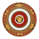 PIATTO SEGNAPOSTO 33 CM MEDUSA RED VERSACE IN PORCELLANA